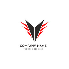 Abstract geometric winged logo vector scalable graphic design for modern brands