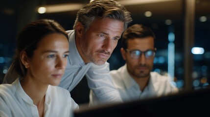Team of IT experts collaborating to respond to simultaneous virus notifications, showing determination and stress, symbolizing high-stakes cybersecurity management, network protection, and malware