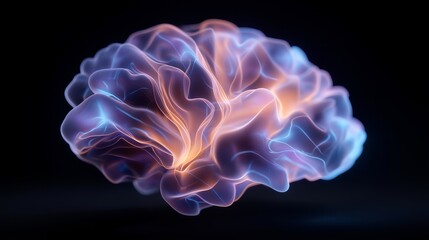 Neural network visualizations pulsating in real time with emotional inputs from human interaction, symbolizing AI-driven affective analysis and interactive human-computer interfaces. cinematic