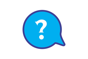 Question Mark: An intriguing depiction of a question mark encased in a stylized speech bubble, exuding curiosity and the pursuit of answers. 