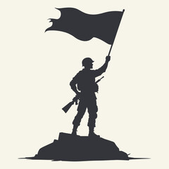 silhouette of a soldier