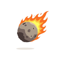 Stylized Flaming Space Rock