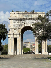 Fototapeta premium Victory Arch Monument, Genova Italy