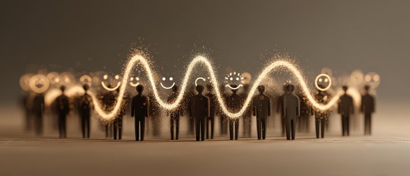 Positive energy wave enhancing employee morale and engagement in a corporate setting conceptual illustration inspirational environment