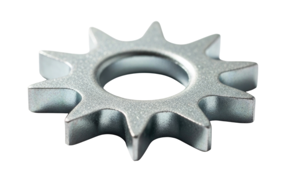Metal star gear sprocket transparent background cutout png