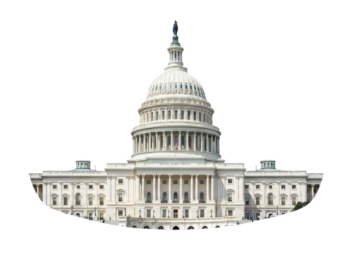 United states capitol building transparent background cutout png