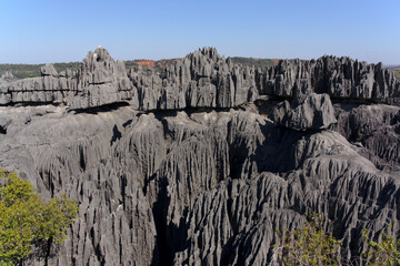Sharp rocks at Tsingy in Madagascar
