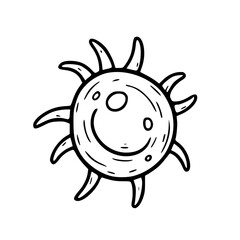 Amoeba microorganism biology single celled organism illustration