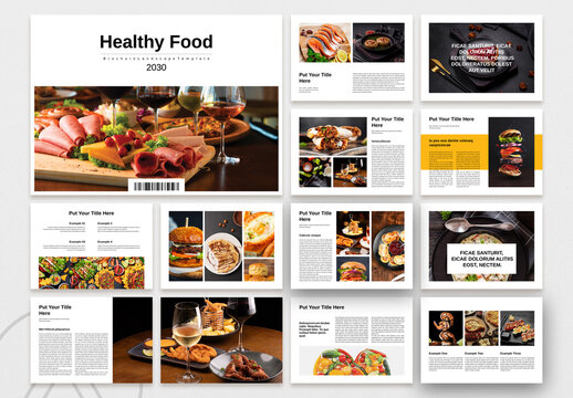 Healthy Food Landscape Brochure Template