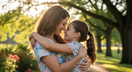 Fototapeta premium Mother daughter hug