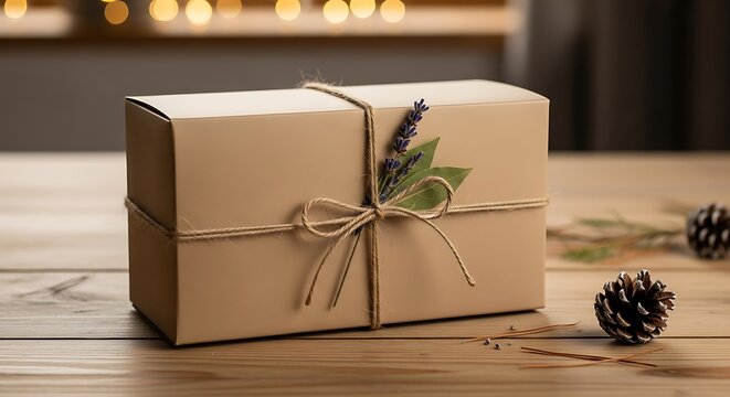A wrapped gift box