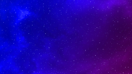 Starry night blue purple magenta pink galaxy space background. Glowing stars in the night. New Year, Christmas and Celebration background concept.