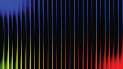 Fototapeta premium A futuristic digital pattern of vibrant glowing light beams in a colorful spectrum of color