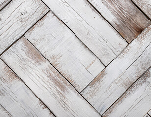 White Painted Wooden Planks with Rustic Weathered Texture