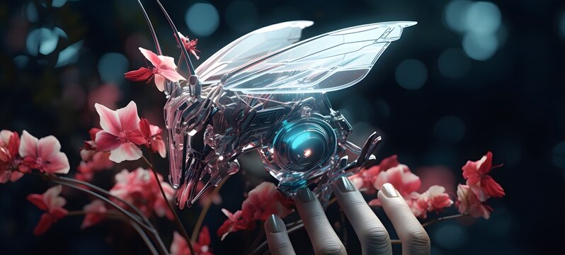 A sphinx , a small creature made of glass that is sitting in the palm of your hand,generative AI