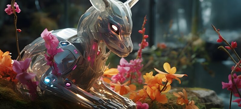 A sphinx , a small creature made of glass that is sitting in the palm of your hand,generative AI