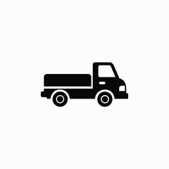 small truck icon silhoutte vector style