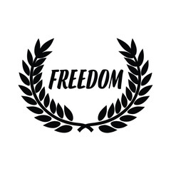 Freedom Laurel White Background