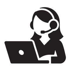 Customer service thin line icons set. Assistance, question, operator, support icon. Editable stroke. Vector