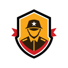 Soldier Emblem White Background