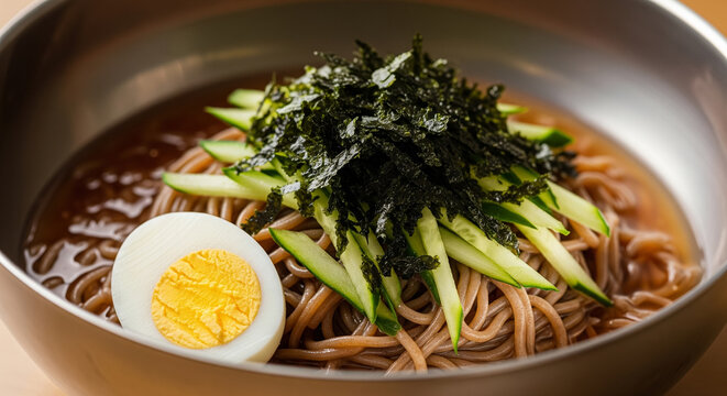 Mul Makguksu Korean Cold Buckwheat Noodles in Broth
