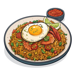 Featuring Create Bold Stroke Indonesian Nasi Goreng Crisp Professional Photo