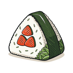 Depicting Create Bold Stroke Japanese Onigiri Rice Beautiful Premium Digital Asset