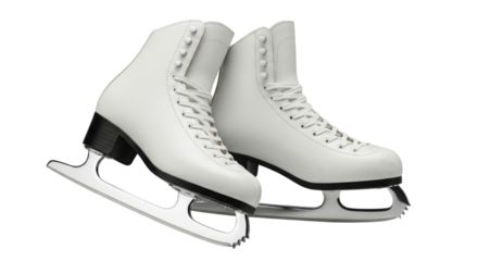 Pair of ice skates for figure skating performance isolated PNG with Transparent Background
