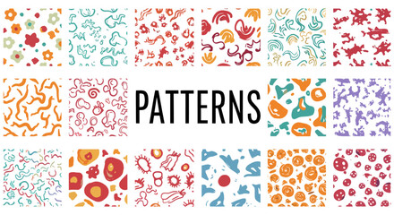 Obraz premium seamless patterns for textile design vibrant abstract backgrounds for fashion prints web design projects adding creative modern aesthetic touch perfect for branding
