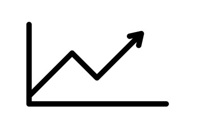 black business chart icon isolated on white background