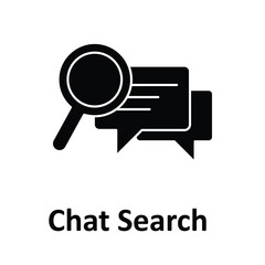 Chat Search Vector Icon which can easily modify or edit