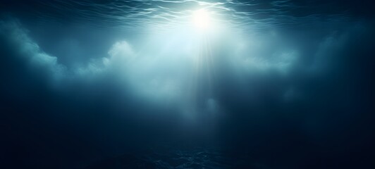 Obraz premium a light Ocean , coming out of the smoke,generative AI