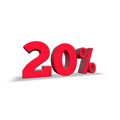 Up to 20% offer discount  sale banner poster design element isolated on transparent baground. 