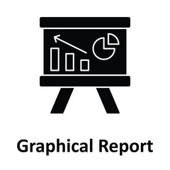 Graphical Report Vector Icon which can easily modify or edit