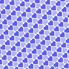 Fototapeta premium ハートのシンプルなシームレスな背景イラスト2_ブルー系