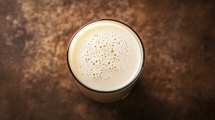 Vegan milk options and ingredients. A dairy-free drink for a healthy vegan or vegetarian lifestyle. Seen from above.
