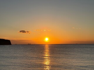 海の夕暮れ