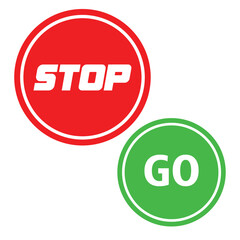 Stop Sign Hand Symbol – Red Octagon Traffic Stop Sign with Raised Palm Gesture for Safety and Caution