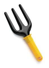 Top view of gardening hand fork