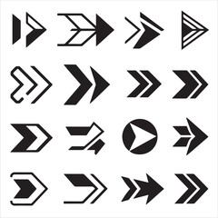 Arrow icon set Modern simple arrows