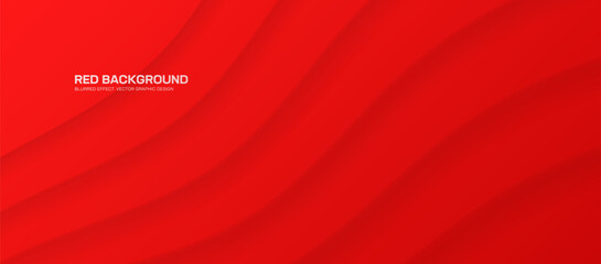 Vector wavy red wide abstract background with blurred soft waves and light gradients. Smooth and artistic design perfect for modern presentations, UX backdrops, digital scenes or branding layouts