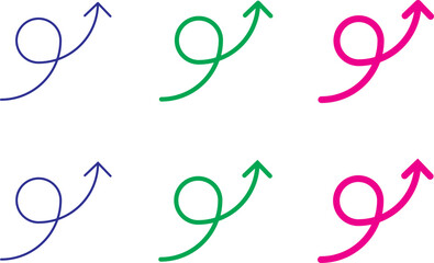 Colorful arrows in a circular motion, symbolizing growth, progress, and success