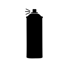 Obraz premium Silhouette of a Spray Paint Can with Propellant, a classic aerosol container