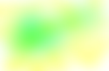 Abstract soft pastel gradient background with a vibrant green center fading into yellow and white creating a gentle and airy feel perfect for design and digital art