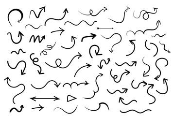 Doodle Arrow Elements — Artistic Handdrawn Vector Set