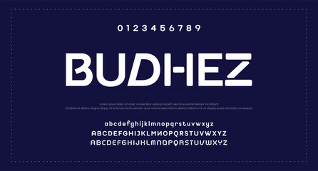 Abstract sport modern alphabet fonts. Typography technology electronic sport digital game music future creative font. vector illustration