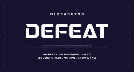 Modern minimal logo alphabet font. Typography abstract sans serif technology, electronic, movie, future, creative logos fonts. vector illustration