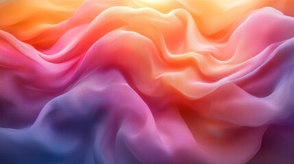 Obraz premium Ethereal Symphony of Colors: Captivating abstract waves of vibrant hues undulate across the canvas, creating a mesmerizing dance of light and shadow, evoking a sense of wonder and tranquility.