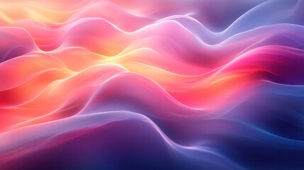 Obraz premium Vibrant Abstract Waves: Dynamic, swirling patterns of vivid color create a sense of motion and energy, evoking feelings of wonder and awe. 