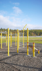 Outdoor gym for fitness and calisthenics exercises.